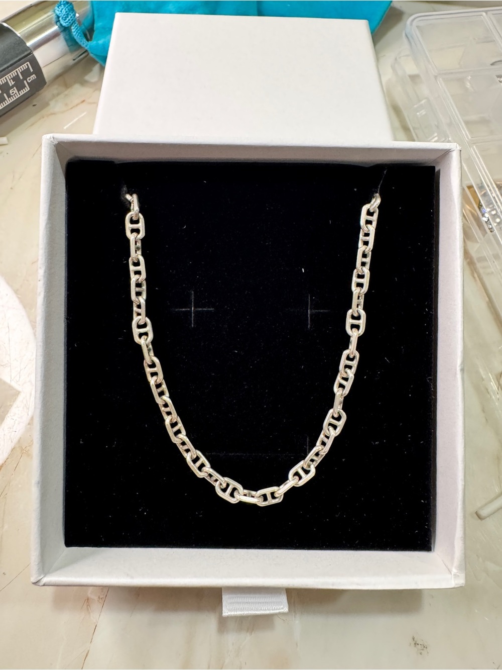 925 Sterling Silver Gucci Link chain Necklace - Elegant Women's Jewelry